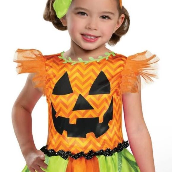 NEW Girls Cute Pumpkin Dress Up Halloween Costume - Picture 5 of 6